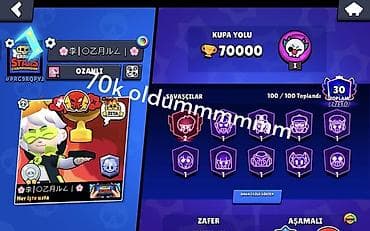 Продажа игрового аккаунта Brawl Stars. Характеристики: - Путь кубков