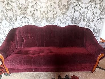 бу мебели: Комплект мягкой мебели, Б/у, Самовывоз, цвет - Красный — 1