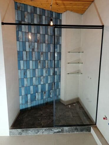 стеклянные полки: Стеклянная перегородка для душевой зоны - Тип: стационарная душевая — 2