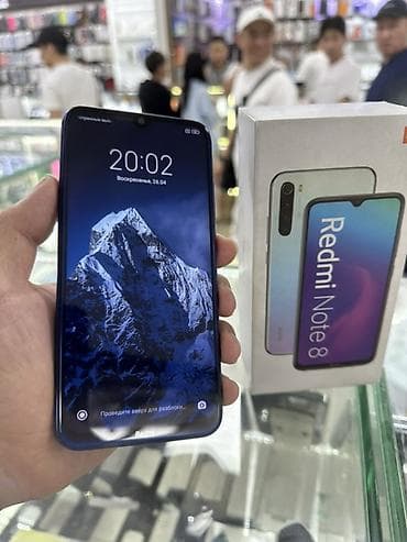 iphone 8s: Redmi, Redmi Note 8, Б/у, 64 ГБ, цвет - Синий, 2 SIM — 2