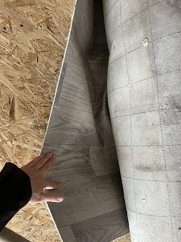 куплю ленолиум: OSB-плиты + рулонное напольное покрытие (линолеум под серый дуб) — 4