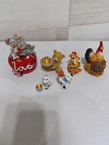 Коллекция декоративных статуэток и мини-подсвечников: - Пара мышат на at lalafo.kg Коллекция декоративных статуэток и мини-подсвечников: - Пара мышат на
