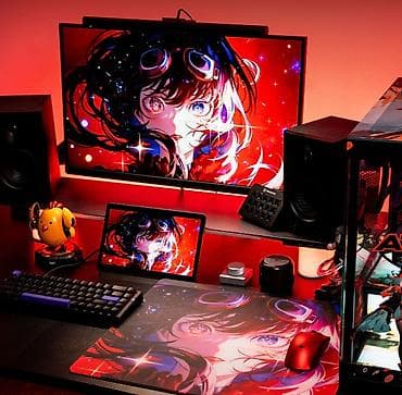 e ink: Премиальный стеклянный коврик ATK Tempered Glass Mouse Pad — Crimson — 3