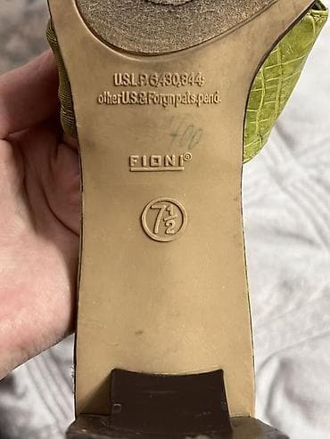 Сабо: Женские мюли Fioni - Размер: 38 - Цвет: оливково‑зелёный - Модель — 3