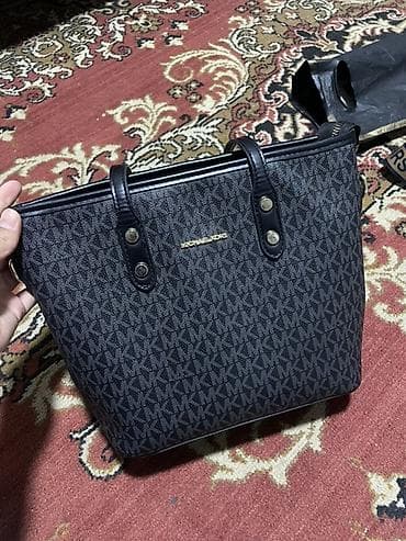 Сумка Michael Kors (логомонохром MK) - Модель: tote/шопер с двумя