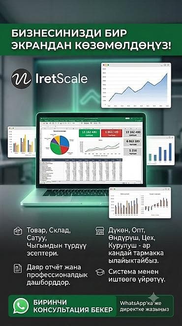 Excel'ди бизнесиңизге ылайыктайбыз: эсеп, отчёт, аналитика