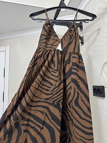 Личные вещи: Летнее платье-комбинация с подкладом БЕЛОЕ ПЛАТЬЕ 500с. Коричневый — 2