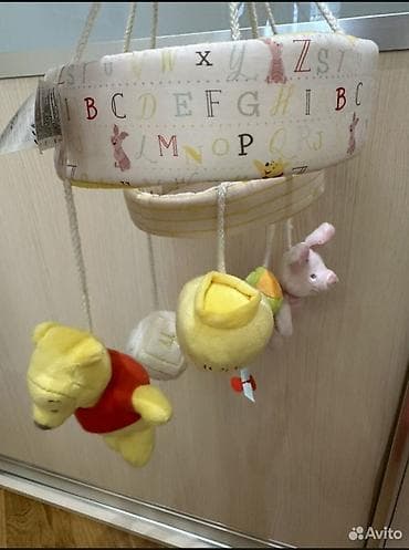 Детские электрокары: Мобиль на кроватку Винни пух, заводной механизм, легко крепится к — 1