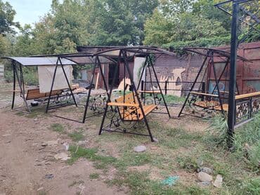 купить бу качели садовые: Садовые качели Металл, Со спинкой, С крышей — 7