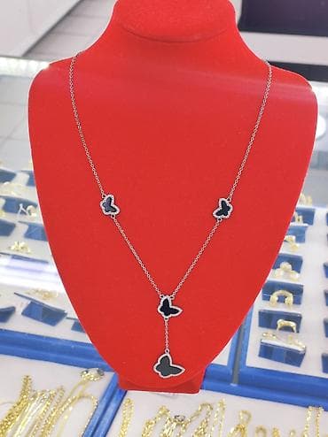 Новая коллекция Серебряный Колье Ванклиф Бабочка Серебро 925 пробы