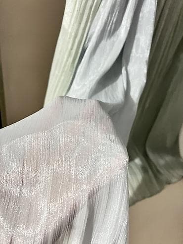 кийиз чехол: Шифоновая ткань с блеском, жатая - Тип: лёгкий полупрозрачный шифон с — 1