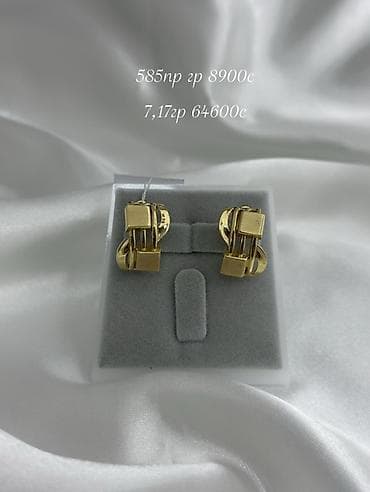 Серьги, Проба 585, Без вставки, Женские, Винтажный стиль, Новый