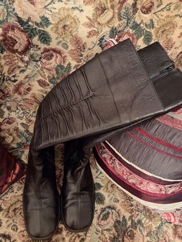 оптом ботинки: Продаю женские кожаные сапоги производства Кореи в отличном состоянии — 3