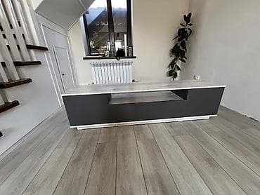 Мебель: Тумба и подставка для телевизора, Напольная, ЛДСП, Самовывоз, цвет - Серый — 5