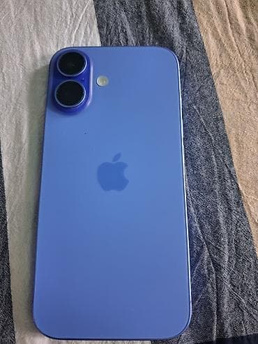телефон айфон 1: IPhone 16, Б/у, 128 ГБ, Синий, Чехол, 98 % — 1