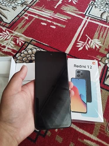 Redmi, Redmi 12, Б/у, 128 ГБ, цвет - Черный, 2 SIM