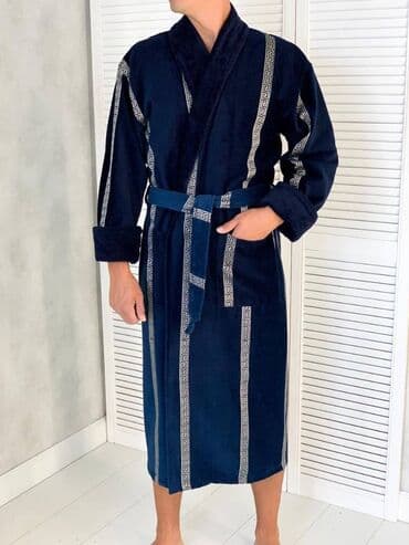 домашние халаты больших размеров: Халат мужской турецкий, размер XL - б/у — 1