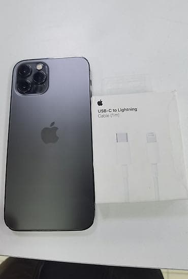 IPhone 12 Pro, Б/у, 128 ГБ, Графит, Кабель, 79 %