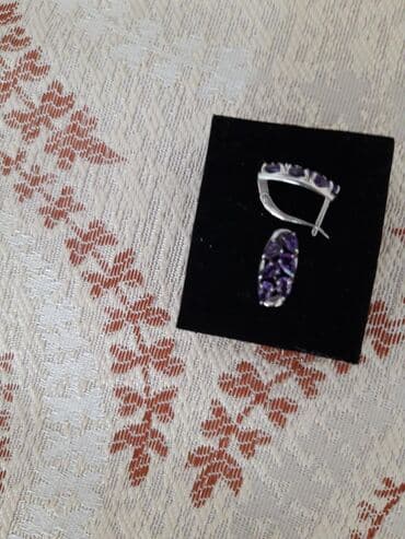 прокат карнавальных костюмов в бишкеке бишкек: Серьги серебро с нат камнями — 6