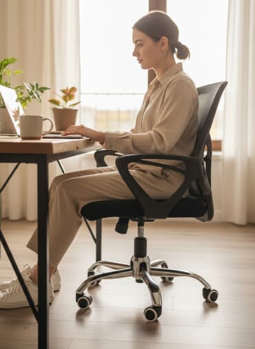 пуфик мешок: Офисное кресло, С колесиками, цвет - Черный — 2