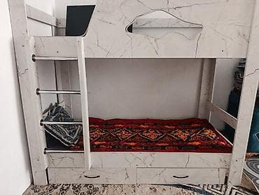 дувух ярусный крават: Двухъярусная детская кровать, ЛДСП, цвет - Белый — 2