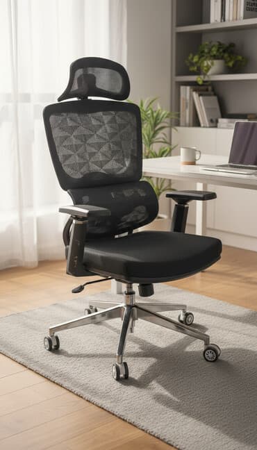 эргономичная офисная мебель: Офисное кресло, С колесиками, цвет - Серый — 1