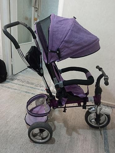 купить коляску 3 в 1: Детский трехколесный велосипед-коляска (фиолетовый) - Формат 2‑в‑1 — 2