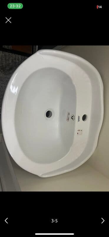 столешницы в ванную на заказ: Ванна үчүн раковина, Чарчы формасы, Материалы: Акрил, Өлчөмү: 67 x 57 см — 5