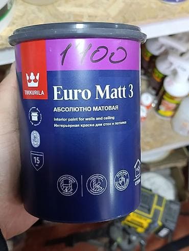степлер: Tikkurila Euro Matt 3 — интерьерная краска для стен и потолка — 1
