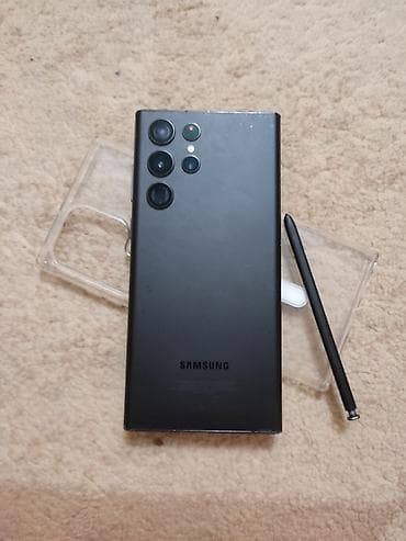 gala: Samsung Galaxy S22 Ultra, Б/у, 256 ГБ, цвет - Черный, 2 SIM — 1
