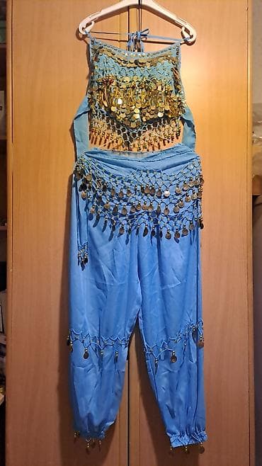 Костюм для восточных танцев (belly dance), бирюзовый Состав