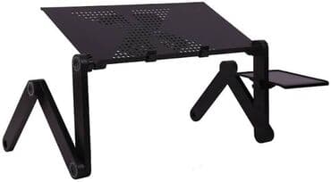 держатель для макбука: Многофункциональная подставка для ноутбука черного цвета, оснащенная — 1