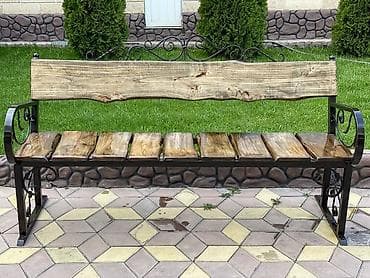 Тумбалар: Продаю скамейки! Высота ножки 45см, длина 2 метра, Дерево: ясень — 7
