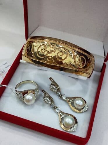 свадебные платья от производителя: Серебряный Комплект+ Билерик Серебро с напылением золото 925 пробы — 7