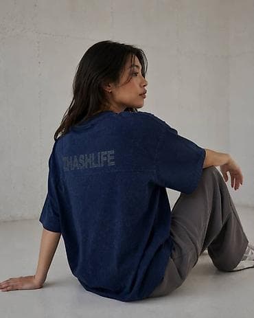 кыргыз кийими: Футболка ZHASHLIFE (оверсайз) - Свободный крой с пониженной линией — 1
