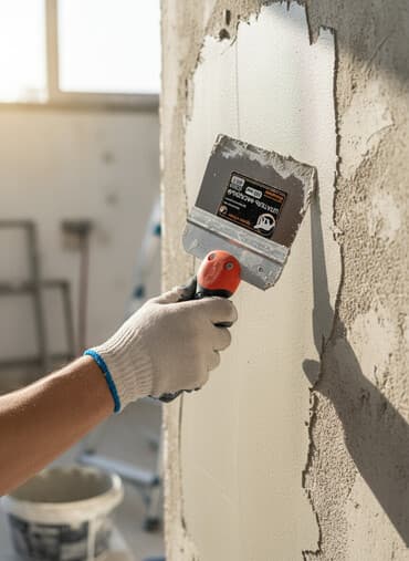 шпатель для текстуры дерева: Шпатель фасадный с полотном из нержавеющей стали и двухкомпонентной — 1