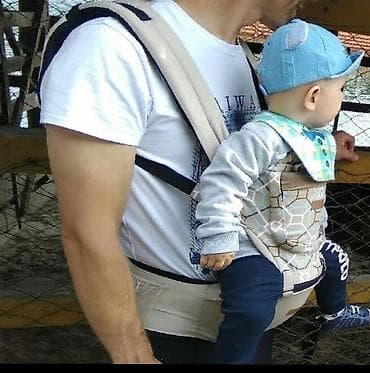 Эргономичный рюкзак-кенгуру (переноска с хипситом). Отличное