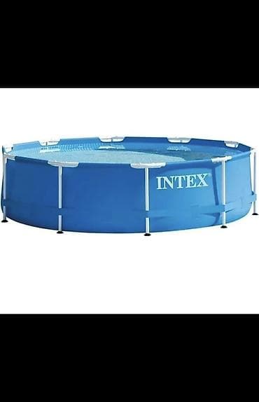 бассейн резиновый: Каркасный бассейн Intex (круглый) - Тип: наземный каркасный бассейн - — 1