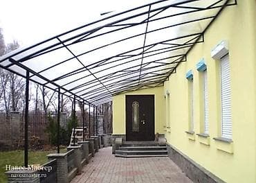 hp 45: Навесы из металлоконструкций с покрытием из поликарбоната - — 5