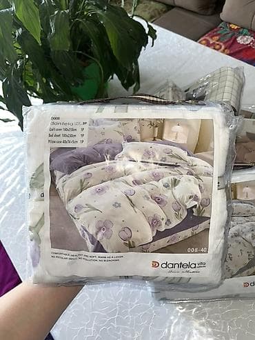 турецкое постельное белье полотенца: Комплект постельного белья dantela vita, 3 предмета, принт с — 1