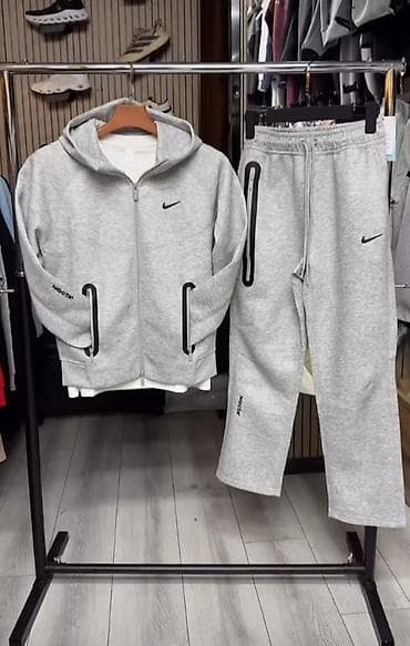 nike react: Мужской спортивный костюм Nike (худи на молнии + брюки) - Комплект — 5