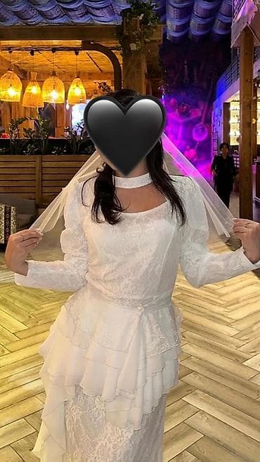 Свадебные платья и аксессуары: Ажурное белое платье . Состояние идеально,надевала 1 раз на девичник — 2