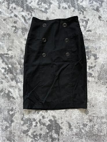 школьная юбка черная: Юбка, Модель юбки: Карандаш, Миди, Высокая талия — 2