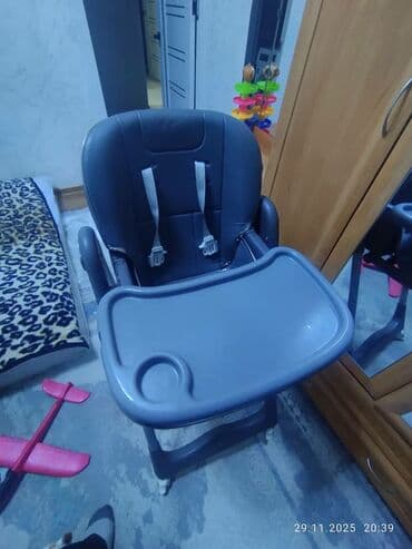 музыкальное кресло качалка: Стульчик для кормления, Другой бренд, Металл, Другой вид, цвет - Серый — 6