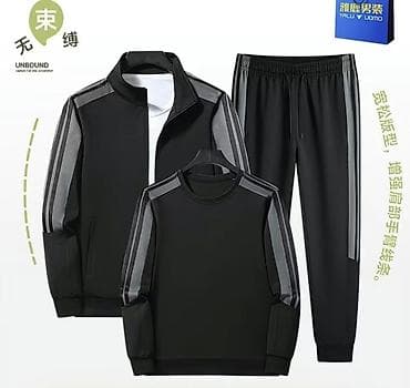 спортивки россия: Мужской спортивный костюм, Новый, цвет - Черный, Самовывоз, Платная доставка — 4