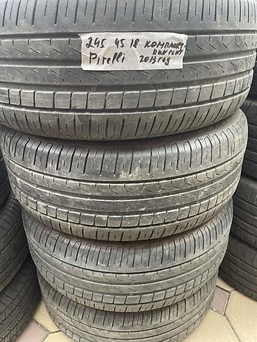 Шины 245 / 45 / R 18, Лето, Б/у, Комплект, Легковые, Pirelli — 1