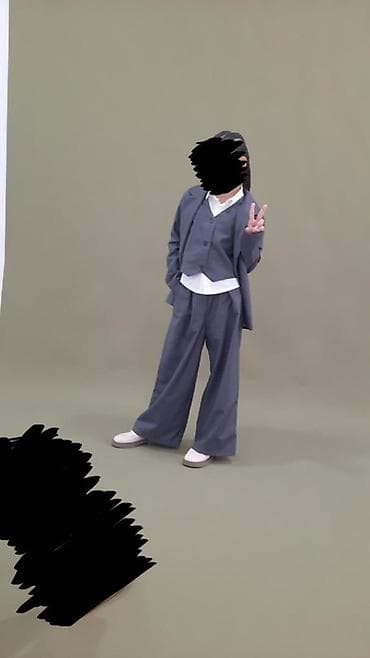 вещи hm: Комплект, цвет - Серый, Б/у — 4