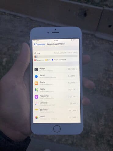 iphone за 0 руб с дефектом: IPhone 6 Plus, Б/у, 64 ГБ, Золотой, Кабель, 100 % — 5