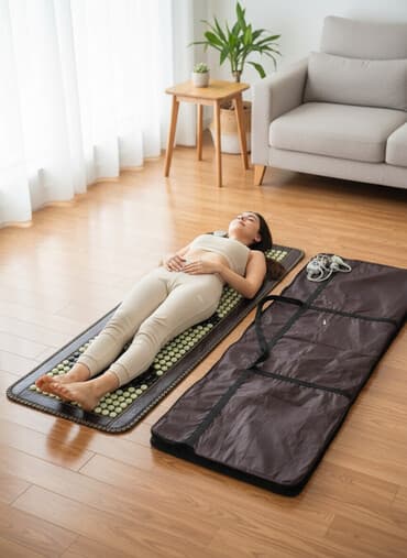 Согревающий матрас с керамическим покрытием из турмалина и нефрита