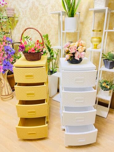 мебель для ванной размеры: Пластиковые комоды Производство:Россия высота 98 см ширина 38 см — 4